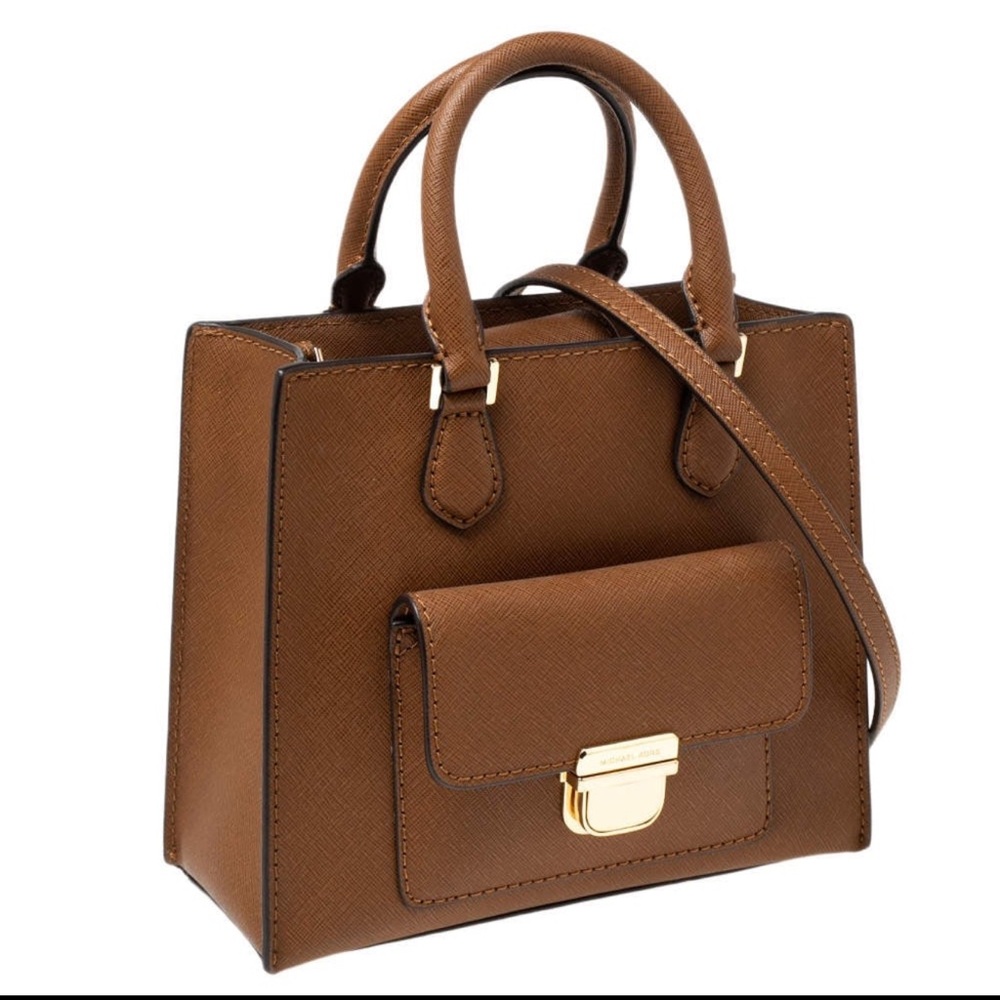 Michael Kors Bridgette Saffiano leather small tote style crossbody bag